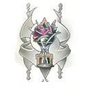 gothic hourglass tattoo design idea