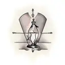 gothic hourglass tattoo design idea