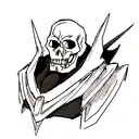 skull eith crossbone tattoo design idea