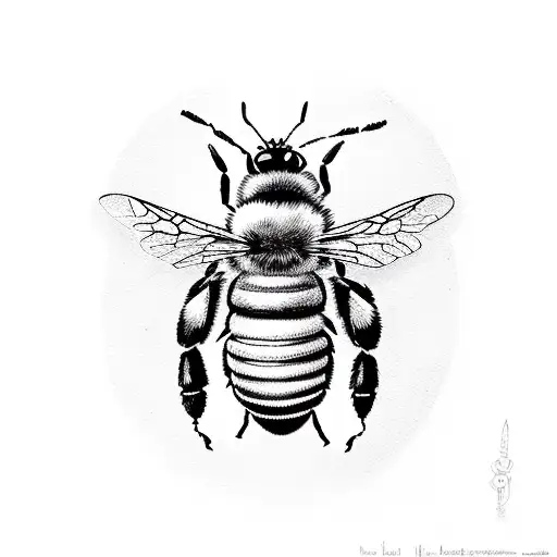 Bee and Ghost tattoo design idea