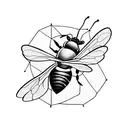 Bee and Ghost tattoo design idea