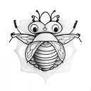 Bee and Ghost tattoo design idea