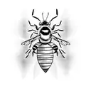 Bee and Ghost tattoo design idea