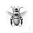 Bee and Ghost tattoo design idea