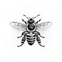 Bee and Ghost tattoo design idea