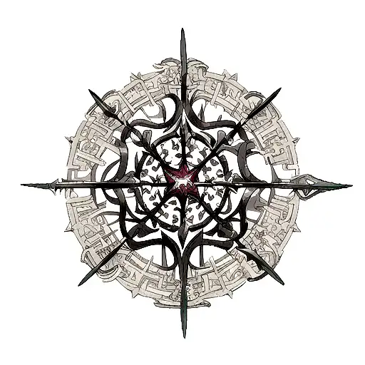 Black clover x asta's swords tattoo design idea