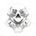 Transition between space and underwater tattoo design idea