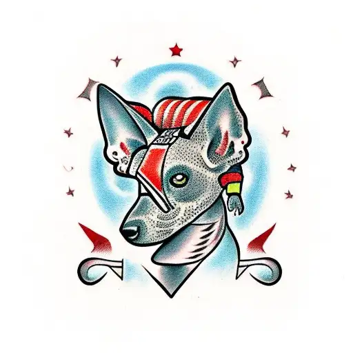 Traditional "Xoloitzcuintli" Tattoo Idea BlackInk