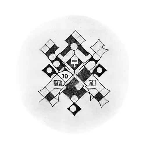 2 dominos with one showing double 2's and the other face down showing the logo "Belo's" in cursive  tattoo design idea