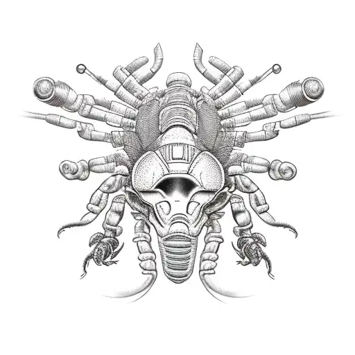 mech scorpion tattoo design idea