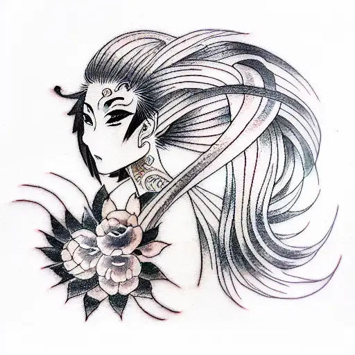 Hand draw anime tattoo sleeve design by Jakelong  Fiverr