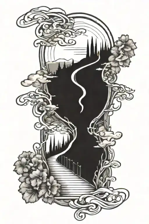 Based off of the song This Road I Know by Zach Bryan tattoo design idea