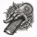 nbayoungboy, king von, blunt, money, gun, knife, love, hate, silent person hand tattoo tattoo design idea