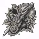 nbayoungboy, king von, blunt, money, gun, knife, love, hate, silent person hand tattoo tattoo design idea