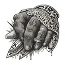 nbayoungboy, king von, blunt, money, gun, knife, love, hate, silent person hand tattoo tattoo design idea