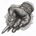 nbayoungboy, king von, blunt, money, gun, knife, love, hate, silent person hand tattoo tattoo design idea