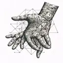 creation of adam hands tattoo design idea