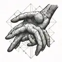 creation of adam hands tattoo design idea