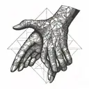 creation of adam hands tattoo design idea