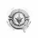 spartan shield spears  tattoo design idea