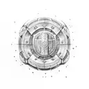 spartan shield spears  tattoo design idea