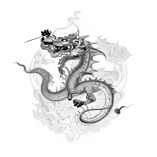 Dragon, Tiger, Rat, Dog, Monkey, and Horse tattoo design idea