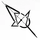 cyber lines tattoo design idea