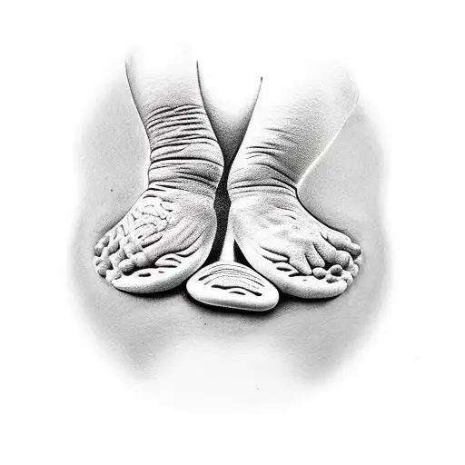 unborn baby footprint tattoo design idea