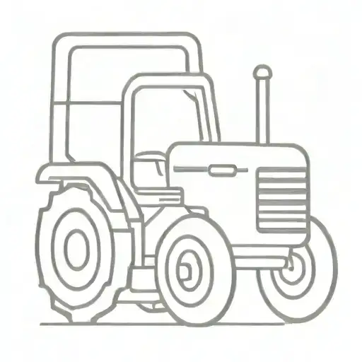tractor tattoo design idea