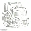 tractor tattoo design idea