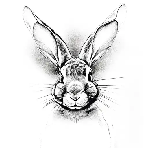 rabbit with Loki horns tattoo design idea