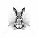 rabbit with Loki horns tattoo design idea