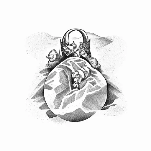 sisyphus tattoo design idea