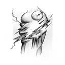 Lightning going down the bicep's  tattoo design idea
