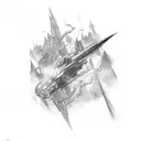 Lightning going down the bicep's  tattoo design idea