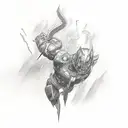 Lightning going down the bicep's  tattoo design idea