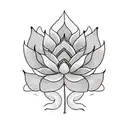 mapple leaf and lotus flower tattoo design idea