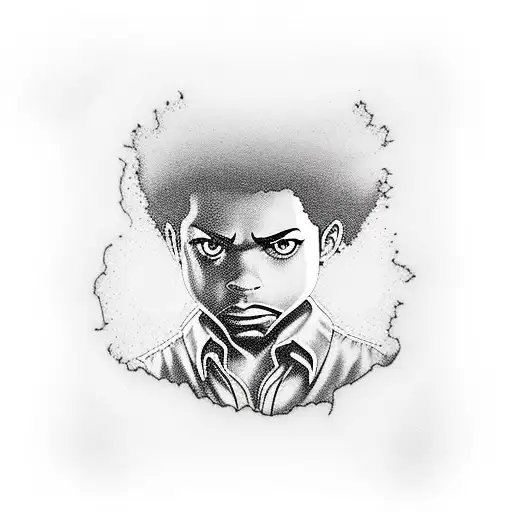 Huey freeman above jason vorhees  tattoo design idea