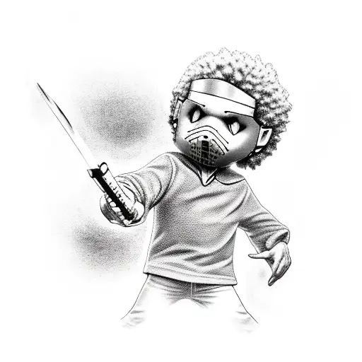 Huey freeman above jason voorhees  tattoo design idea