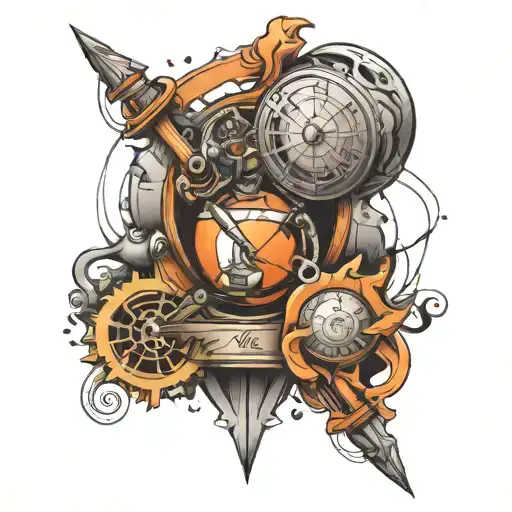 Newton's first law of motion tattoo design idea