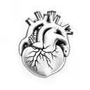 anatomy heart tattoo design idea