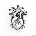 anatomy heart tattoo design idea