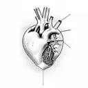 anatomy heart tattoo design idea