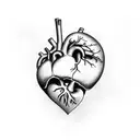 anatomy heart tattoo design idea