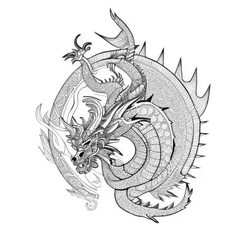 korean Dragon tattoo design idea