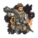 apex legends fuse burning tattoo design idea