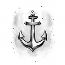 anchor love tattoo design idea