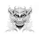 kishin asura eyes full sleeve tattoo design idea