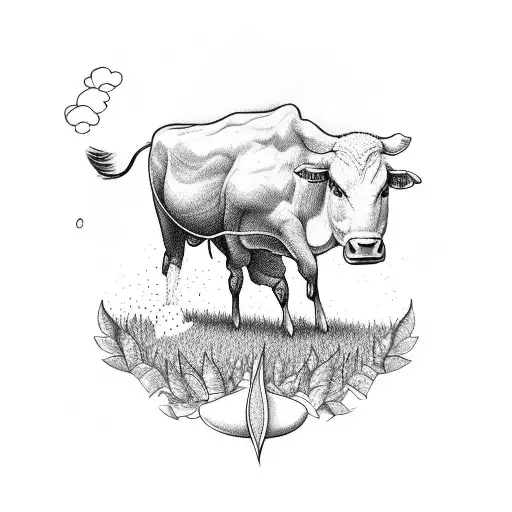 farmer with maintains on the back tattoo design idea