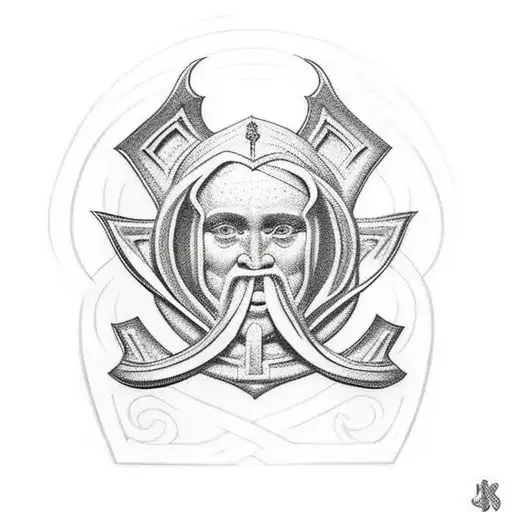 black notre dame fighting irish tattoo design idea